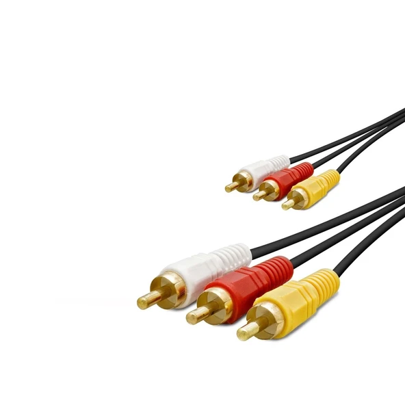 pilelistore 3 RCA Kablo Gold 3M Siyah HDX1051