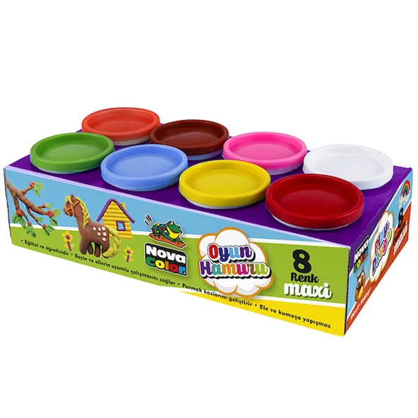 Nova Color Oyun Hamuru Maxi 8 Li NC-4150 ürün görseli