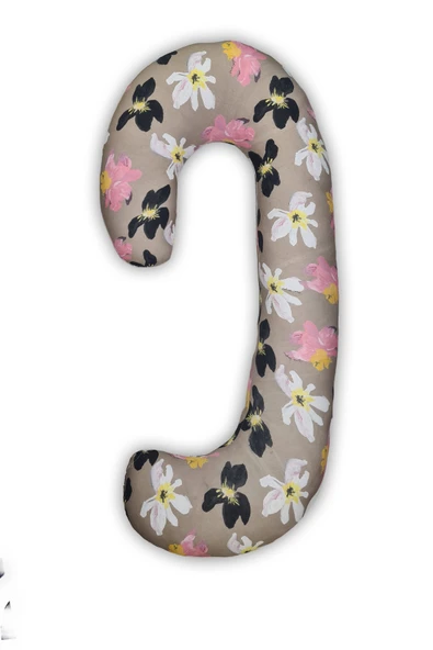 Hamile yastığı,sarılma yastığı aktivite yastığı pamuk kumaş (Çiçekli) - Resim 5