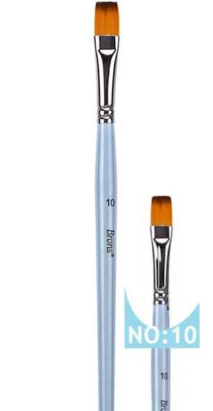 Brons 200F Serisi Yağlı Kısa Sap Fırça NO:10 (BR-2155) ürün görseli