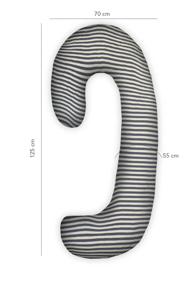 Hamile yastığı,sarılma yastığı aktivite yastığı pamuk kumaş (siyah) ürün görseli