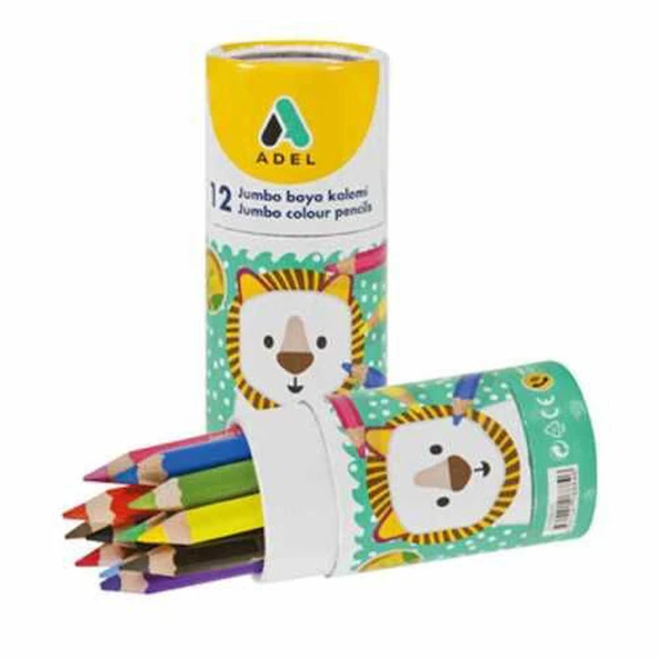 Adel Jumbo Hexa Boya Kalemi 12Li ürün görseli