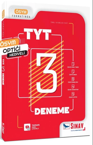 TYT Tamamı Video Çözümlü 3 Deneme ürün görseli