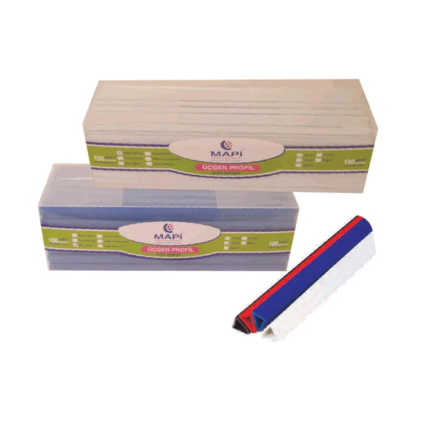 MAPİ 2141200 ÜÇGEN PROFİL BEYAZ 12MM  100 AD. ürün görseli
