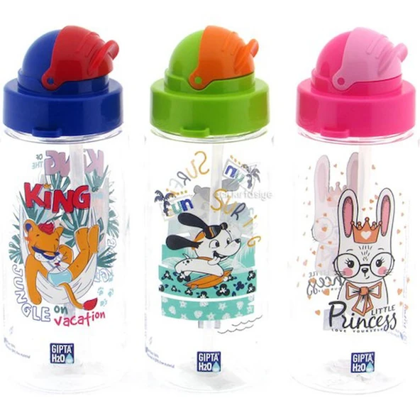 FUN TRİTAN DESENLİ PİPETLİ MATARA ürün görseli