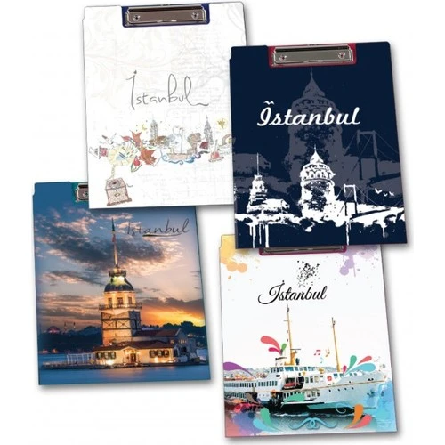 Abka Kapaklı Sekreterlik A4 İstanbul Desenli ürün görseli