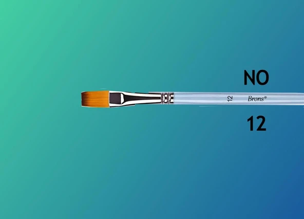 Brons 200F Serisi Yağlı Kısa Sap Fırça NO:12 (BR-2156) - Resim 2