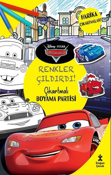 Disney Pixar Arabalar - Renkler Çıldırdı! Çıkartmalı Boyama Partisi ürün görseli