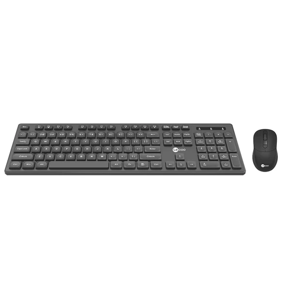 Lenovo Lecoo KW203 Kablosuz Türkçe Q Klavye & Mouse Set Siyah - Resim 2