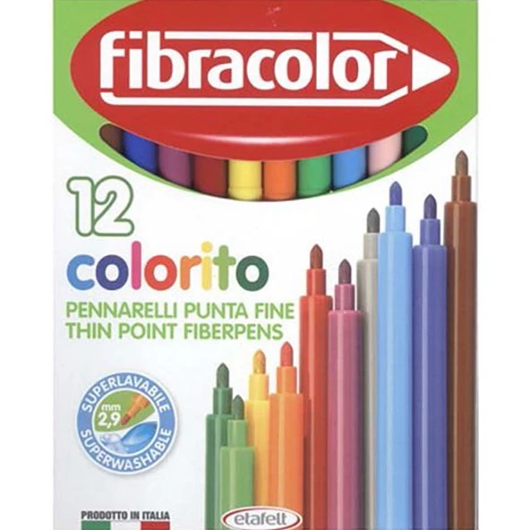 Fibracolor Colorito Pastel 12'li Keçeli Kalem 10539 ürün görseli
