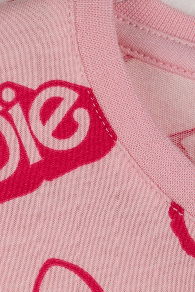 Barbie Desenli %100 Pamuk Kız Çocuk Pijama Takımı - Resim 4
