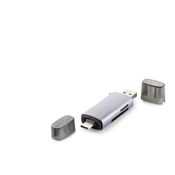 pilelistore Card Reader Usb3.0 + Type-C All In One Gri HDX7031