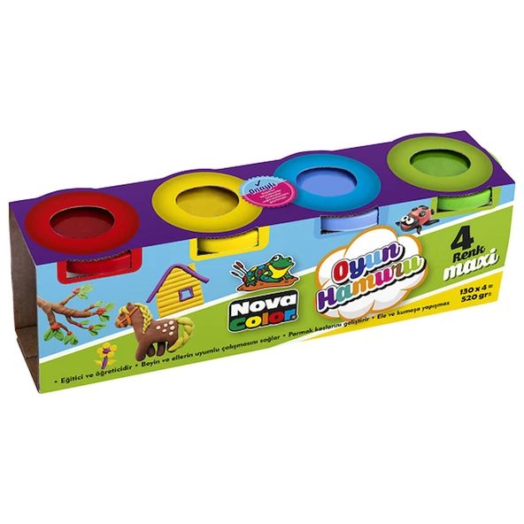 Nova Color Oyun Hamuru Maxi 4 Renk NC-4105 ürün görseli