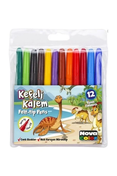 Nova Color Keçeli Kalem 12 Li Set Nc-871 ürün görseli