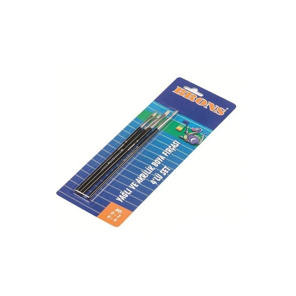 Brons Br-523 Yağlı ve Akrilik Boya Fırçası 4 'lü Set (0-2-4-6) ürün görseli