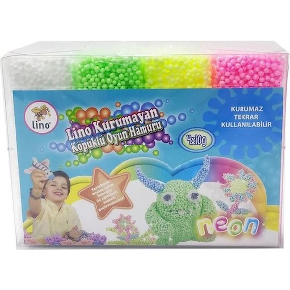Lino Oyun Hamuru Kurumayan Köpüklü 10 Gr Pvc 4 Lü 152014 ürün görseli