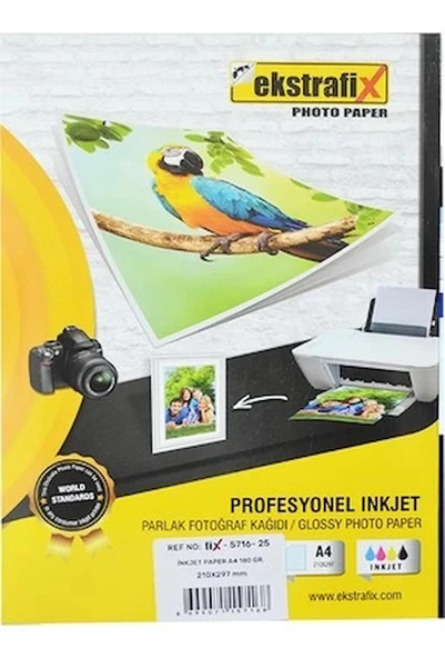 Ekstrafix Ink Jet Foto K. A4 180 Gr 25 Li Fix-5716 ürün görseli