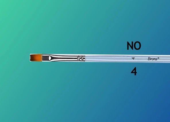 Brons 200F Serisi Yağlı Kısa Sap Fırça NO:4 (BR-2152) - Resim 2