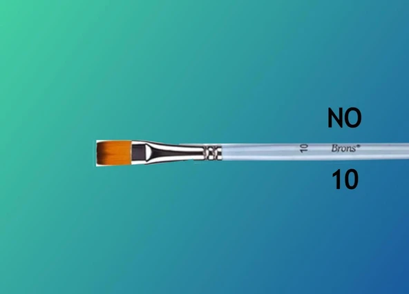 Brons 200F Serisi Yağlı Kısa Sap Fırça NO:10 (BR-2155) - Resim 2