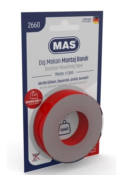 Mas Montaj Bandı Dış Mekan Extra Güçlü 19 Mm X 1,5 M 2660 ürün görseli