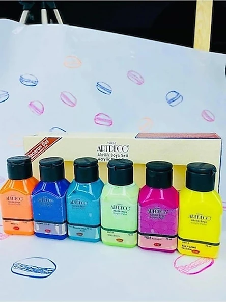 Artdeco Akrilik Boya 6x75 Ml Set Makaron Renkler ürün görseli