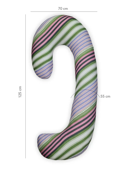 Hamile yastığı,sarılma yastığı aktivite yastığı pamuk kumaş (Yeşil) ürün görseli