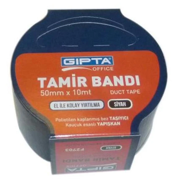 Gıpta Bant Askılı Tamirat Bandı 50Mmx10M Siyah ürün görseli