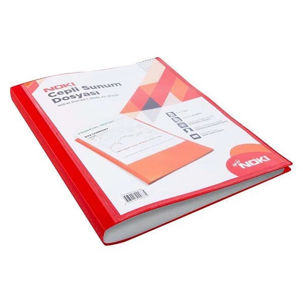 Noki Sunum Dosyası Cepli 30’lu Kırmızı  64130-N-080 ürün görseli