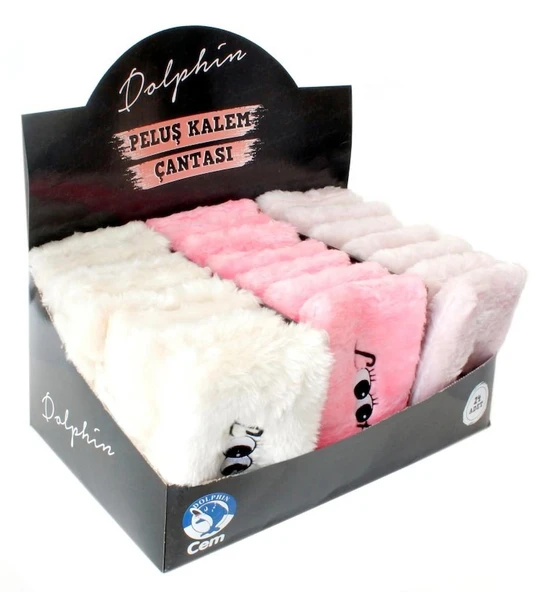 Dolphin Kalem Çantası Peluş Yaldızlı Geniş Pc-631 ürün görseli