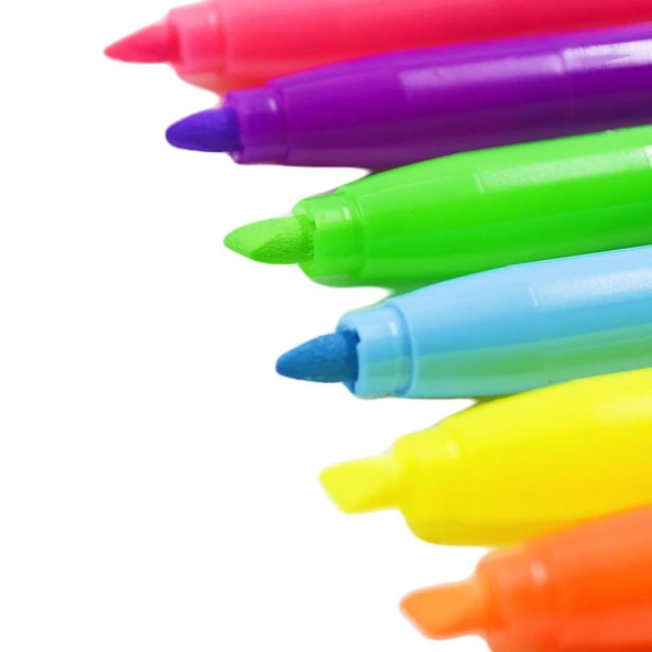 Pensan Kalem Tipi Neon Fosforlu Kalem 6 Renk Blister (99095) - Resim 2