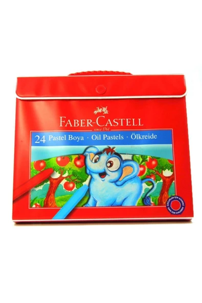 Pastel Boya 24 Renk Plastik Çantalı Faber Castel 24 Renk Pastel Boya Çantalı Plastik - Resim 2