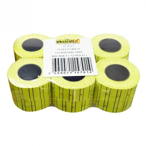 Ekstrafix Fiyat Etiketi 12x21 Florasan Sarı ürün görseli