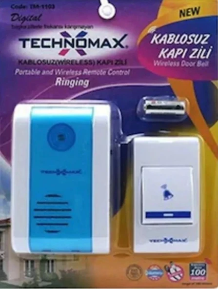 pilelistore Kablosuz 100 MT Mesafeli Kapı Zili