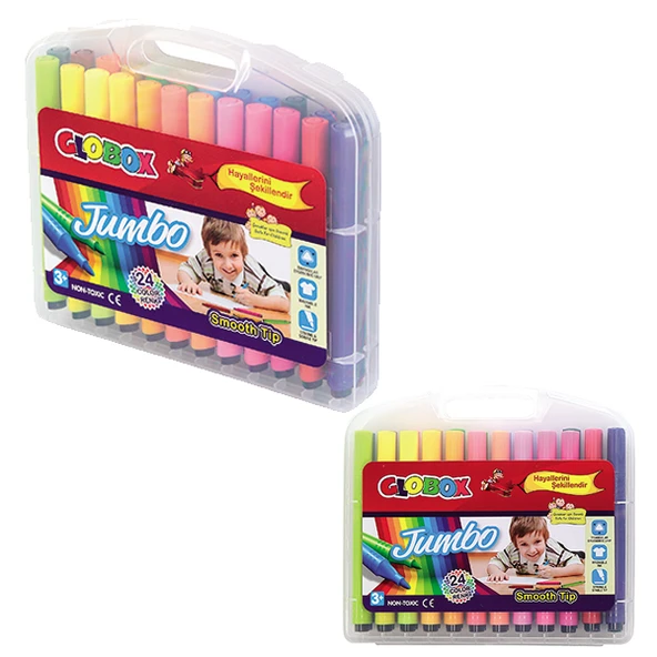 Globox Keçeli Kalem Jumbo Üçgen 24 Lü 1517 ürün görseli