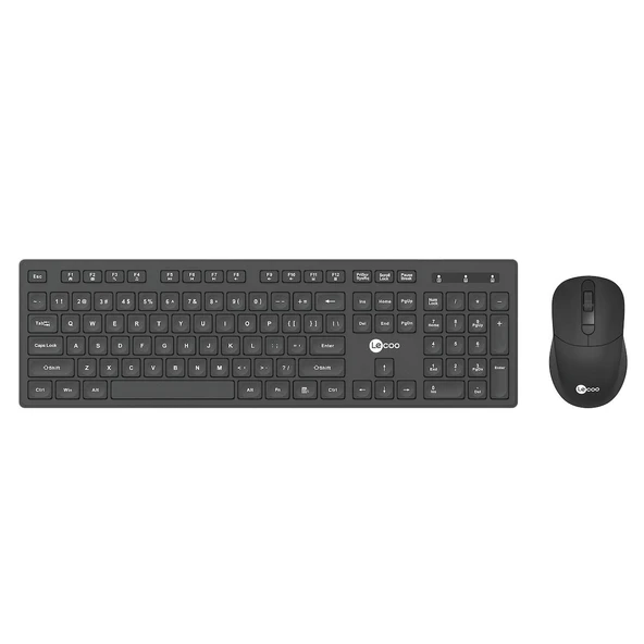 Lenovo Lecoo KW203 Kablosuz Türkçe Q Klavye & Mouse Set Siyah ürün görseli