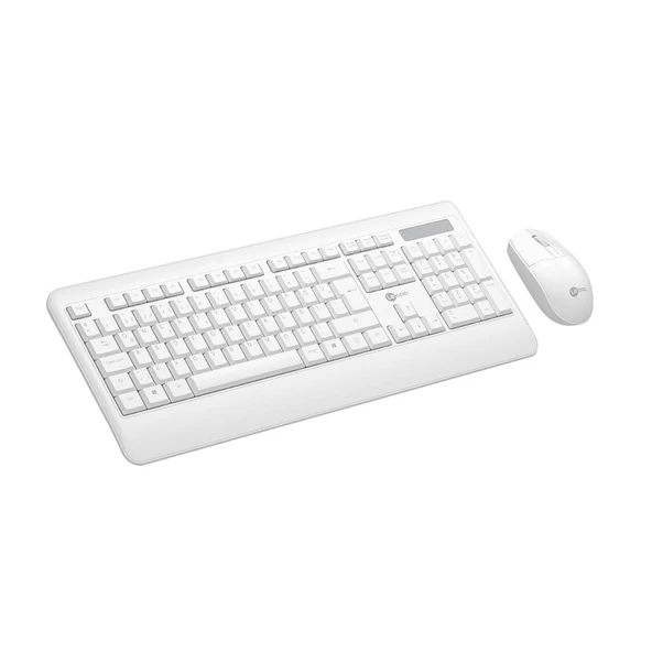 Lenovo Lecoo KW202 Kablosuz Türkçe Q Klavye & Mouse Set Beyaz - Resim 4