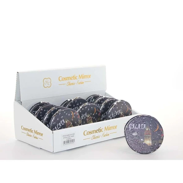 pilelistore Taşlı İstanbul Tasarımı El Aynası İnce - 2