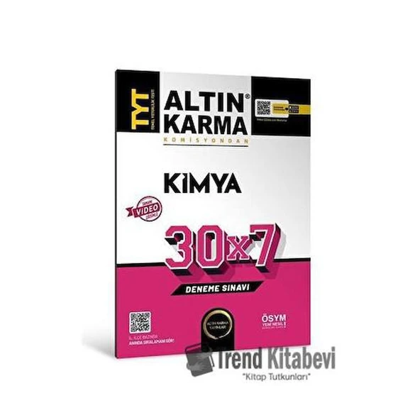 Altınkarma TYT Kimya 30X7 Deneme Sınavı 2023 ürün görseli