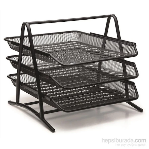 Bion Evrak Rafı 3 Lü Perfore 9304 Siyah ürün görseli