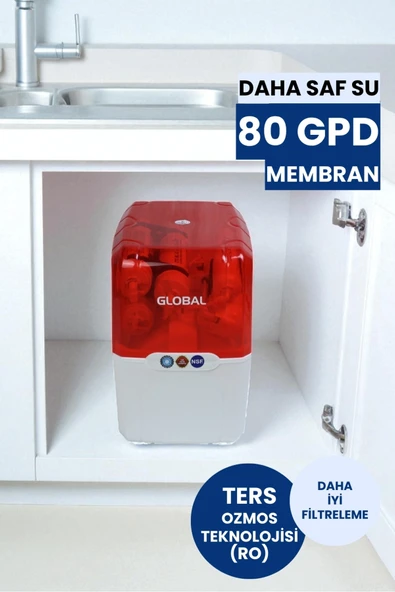 Su Arıtma Cihazı Pompalı 8lt Kapalı Kasa | 5 Filtreli RO Sistem | Ters Ozmoz | (Üreticiden) ürün görseli