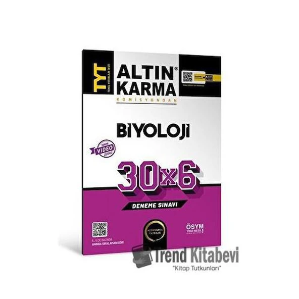 Altınkarma TYT Biyoloji 30x6 Deneme Sınavı 2023 ürün görseli