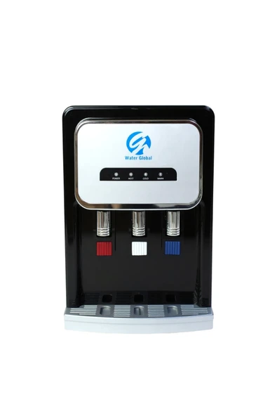 Arıtmalı Tezgah Üstü Su Sebili 80 GPD RO - Sıcak, Ilık ve Soğuk-Siyah (Üreticiden) - Resim 3