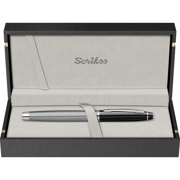 Scrikss 35C Roller Kalem Siyah Krom - Resim 2