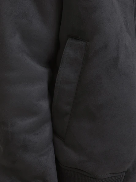 JACK JONES Erkek Yakası Kürklü Bomber Ceket 12282444 - Resim 6