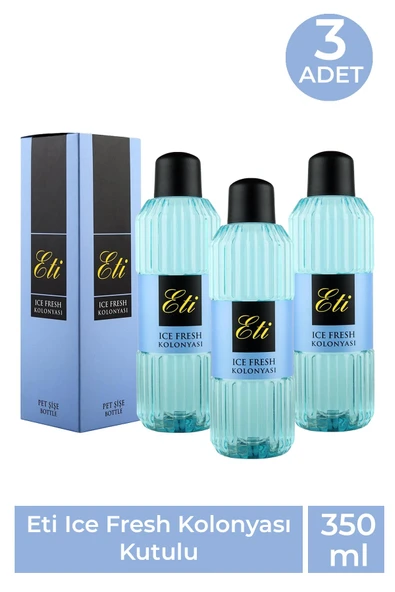 Eti Ice Fresh Kolonya 350 ml 3 Adet ürün görseli