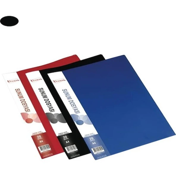 Ticon Sunum Dosya 40 lı Kırmızı - Resim 2