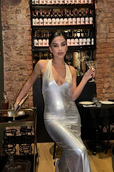 Felicia Sırt Dekolteli Elbise 2583-08 - Resim 6