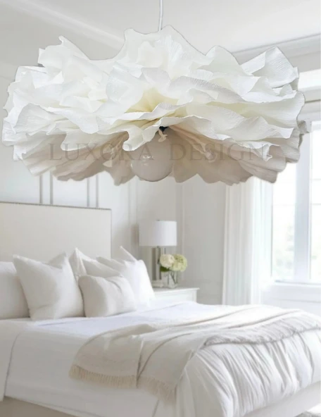 Beyaz Bohem Model Sarkıt Avize  -  Salon ,Yatak Odası ve Çocuk Odası için Şık Dekorasyon Aydınlatma ürün görseli 1