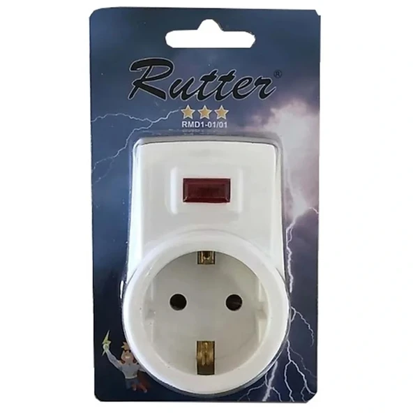 Rutter Tekli Priz Akım Koruma 3500w Güç Çocuk Koruma Duvar Prizi