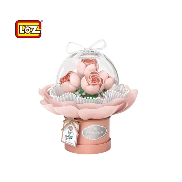 LZ-1298 NessiWorld LEDLİ PEMBE GÜL BUKETİ 285 PARÇA BLOCK OYUNCAK ürün görseli